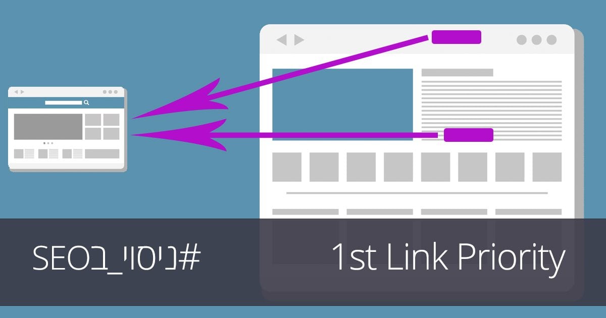 first link priority - עדיפות הקישור הראשון